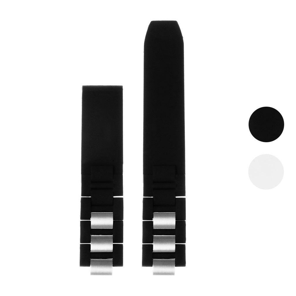 Silicone Watch Strap with Matte Black Pre-V Buckle for Apple Watch