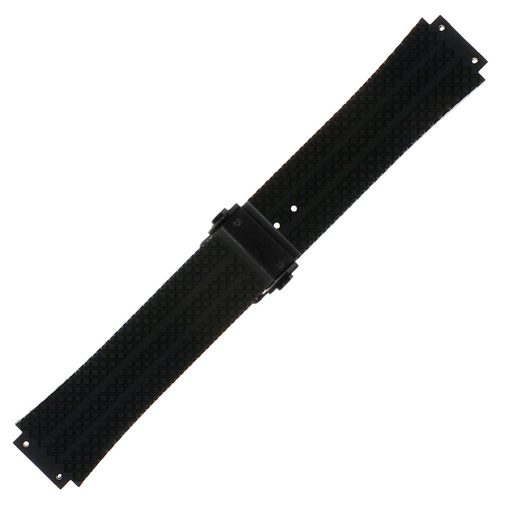 Rubber Watch Strap for Hublot Big Bang with Matte Black Clasp