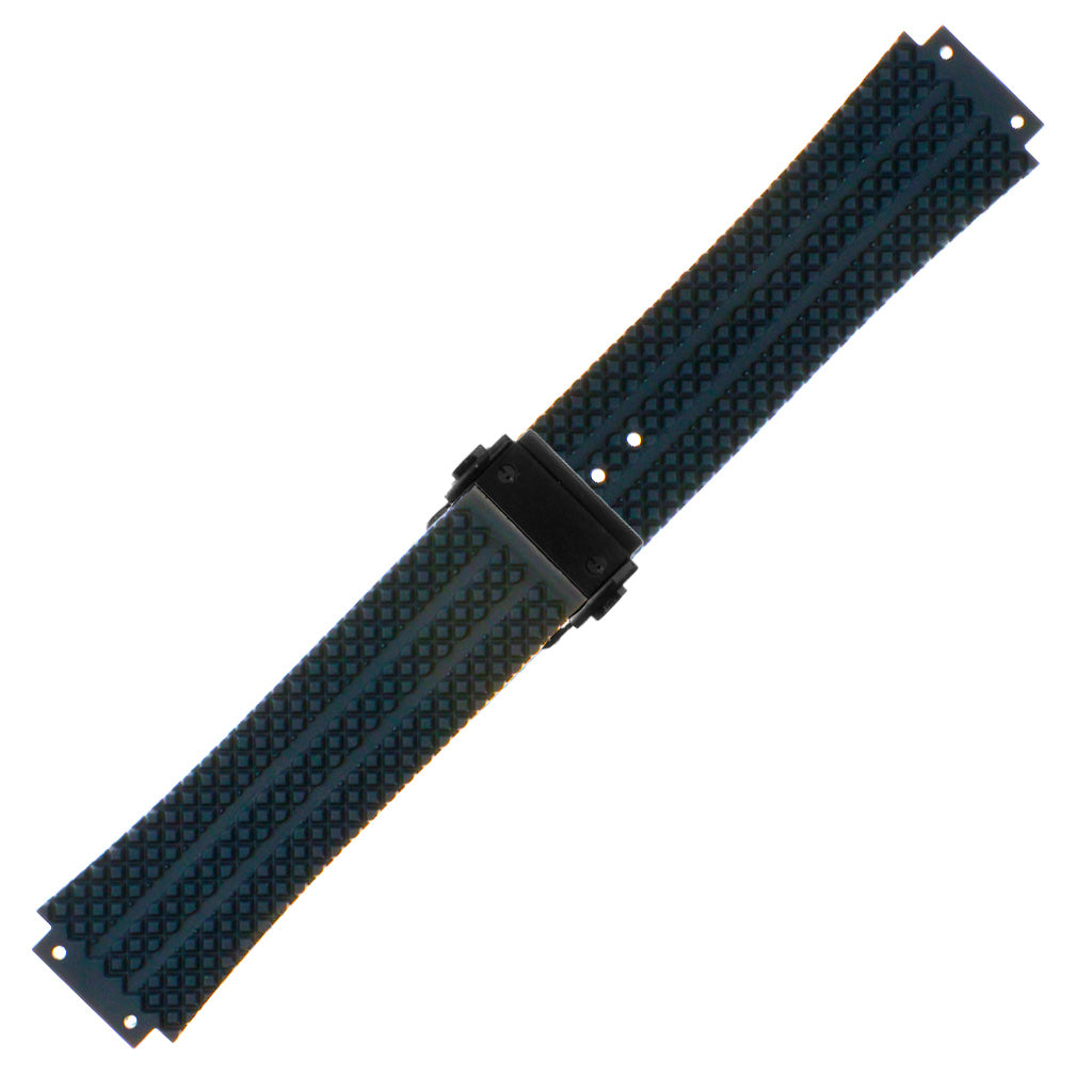 Rubber Watch Strap for Hublot Big Bang with Matte Black Clasp