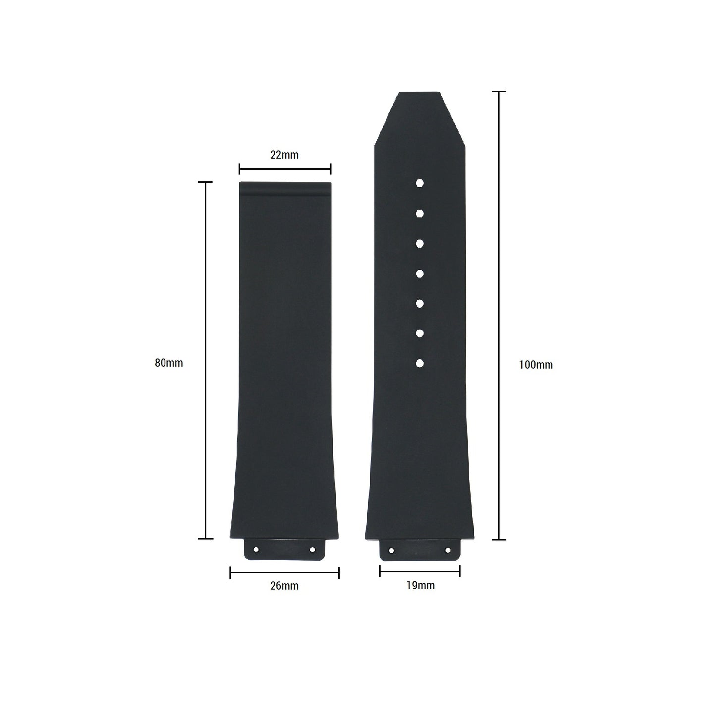 Lined Rubber Strap for Hublot Big Bang