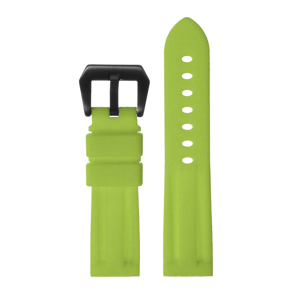 Silicone Watch Strap with Matte Black Pre-V Buckle for Apple Watch