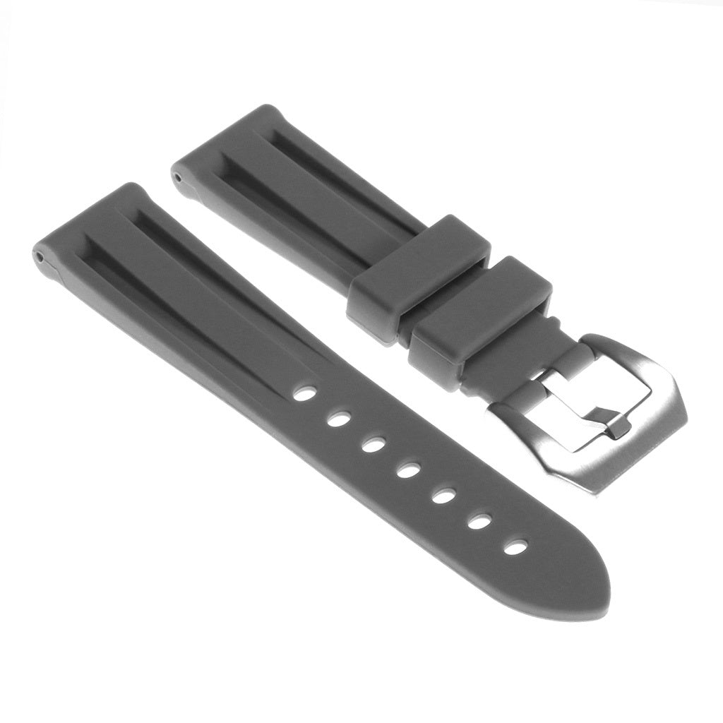 Silicone Watch Strap with Brushed Stainless Steel Pre-V Buckle for Apple Watch