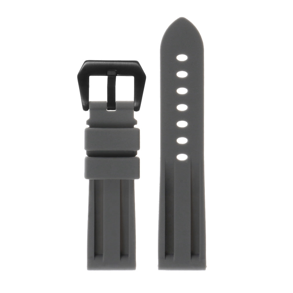 Silicone Watch Strap with Matte Black Pre-V Buckle for Apple Watch