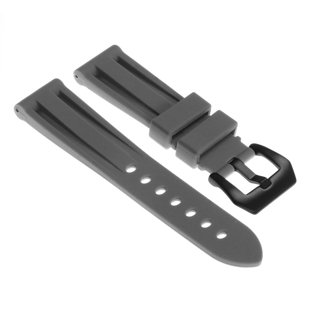 Silicone Watch Strap with Brushed Stainless Steel Pre-V Buckle for Apple Watch