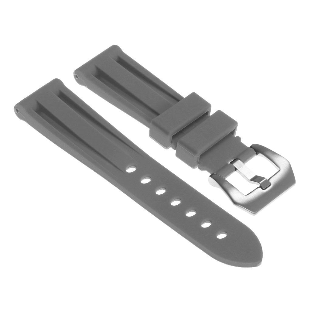 Silicone Watch Strap with Brushed Stainless Steel Pre-V Buckle for Apple Watch