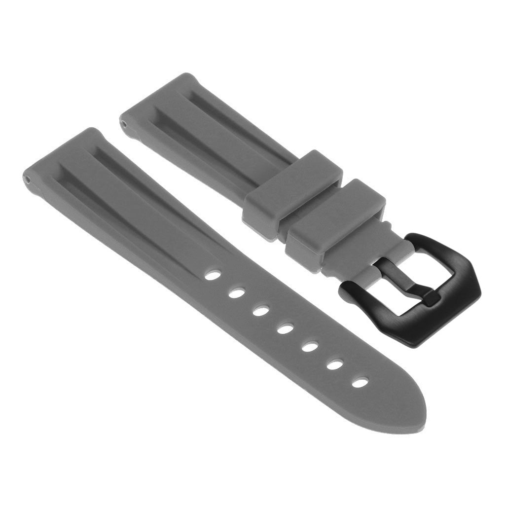 Silicone Watch Strap with Matte Black Pre-V Buckle for Apple Watch