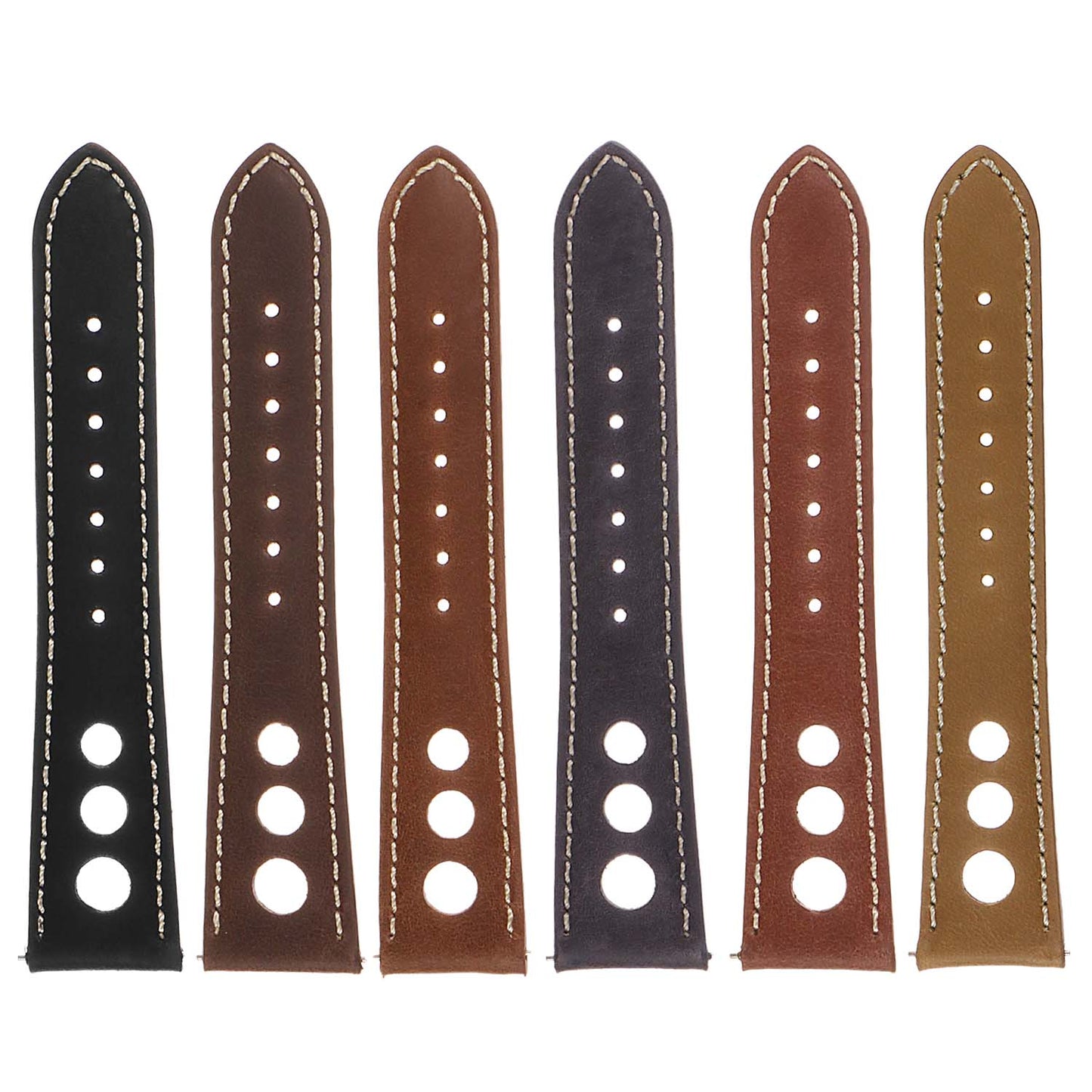 DASSARI Carrera Distressed Leather GT Rally Strap for Fitbit Charge 4 & Charge 3
