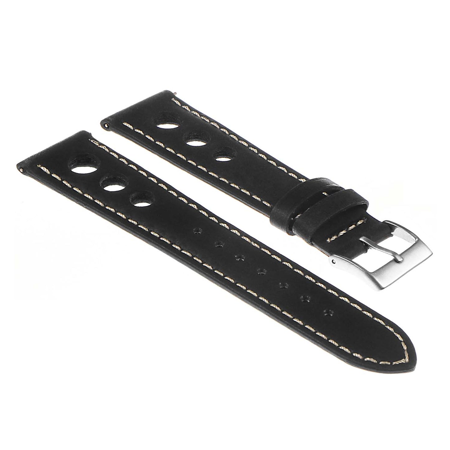 DASSARI Carrera Distressed Leather GT Rally Strap for Fitbit Sense