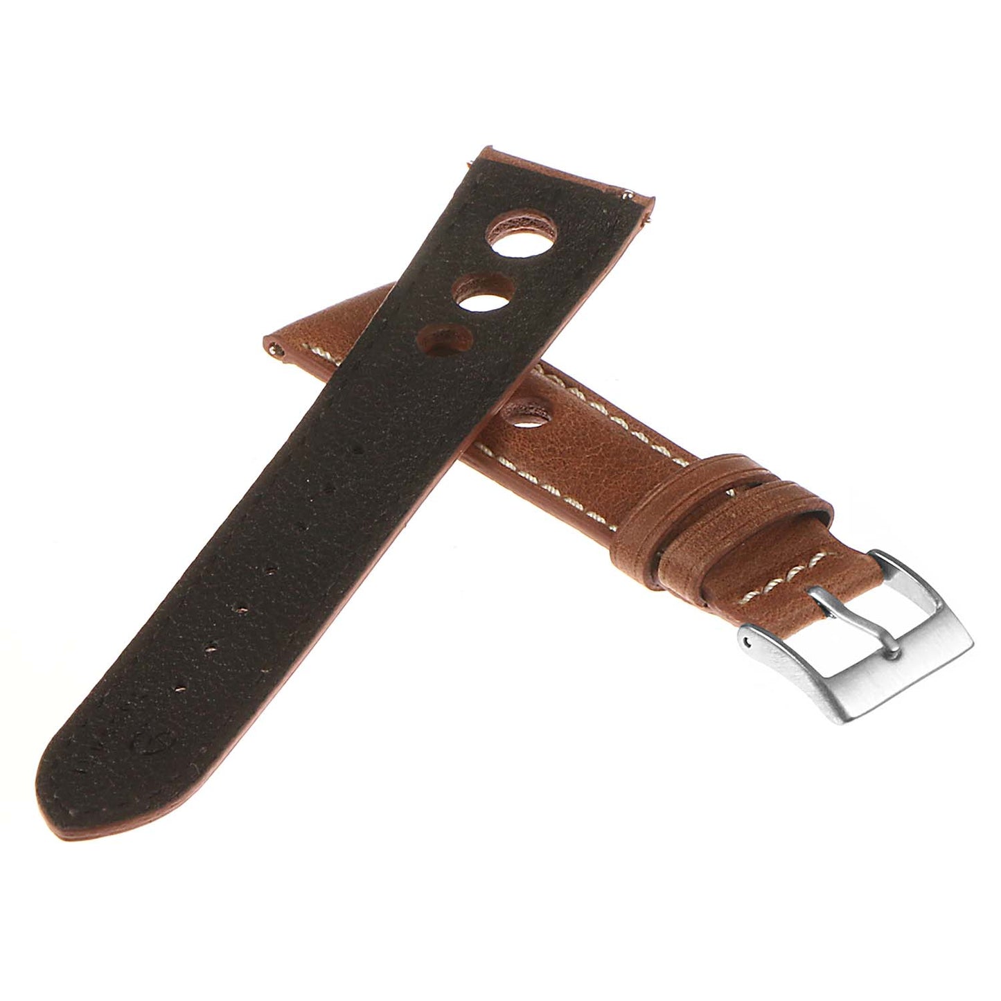 DASSARI Carrera Distressed Leather GT Rally Strap for Fitbit Sense