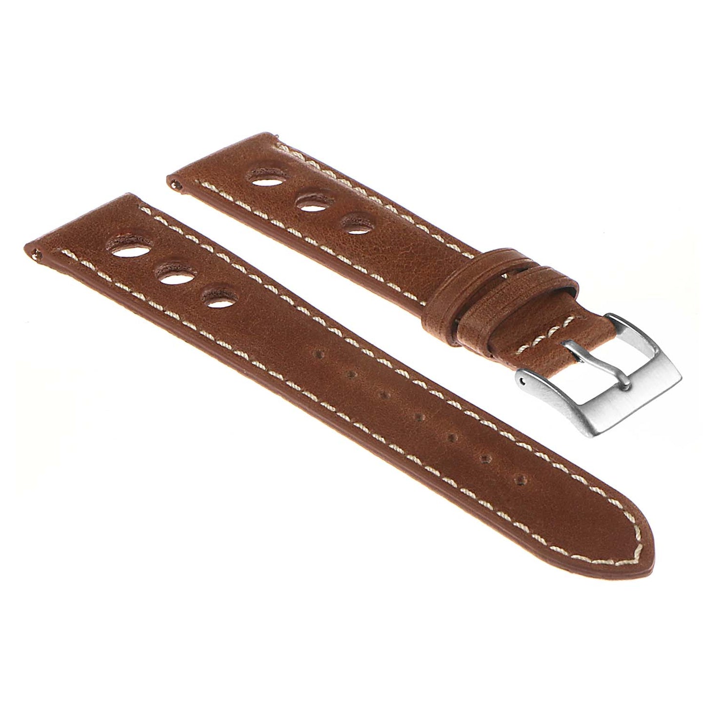 DASSARI Carrera Distressed Leather GT Rally Strap for Fitbit Sense