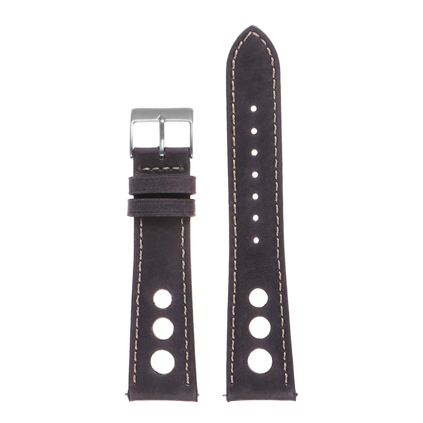 DASSARI Carrera Distressed Leather GT Rally Strap for Fitbit Sense