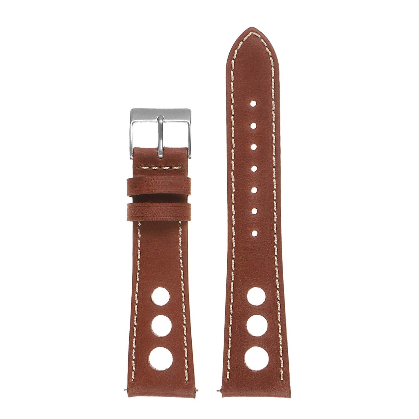 DASSARI Carrera Distressed Leather GT Rally Strap for Fitbit Sense