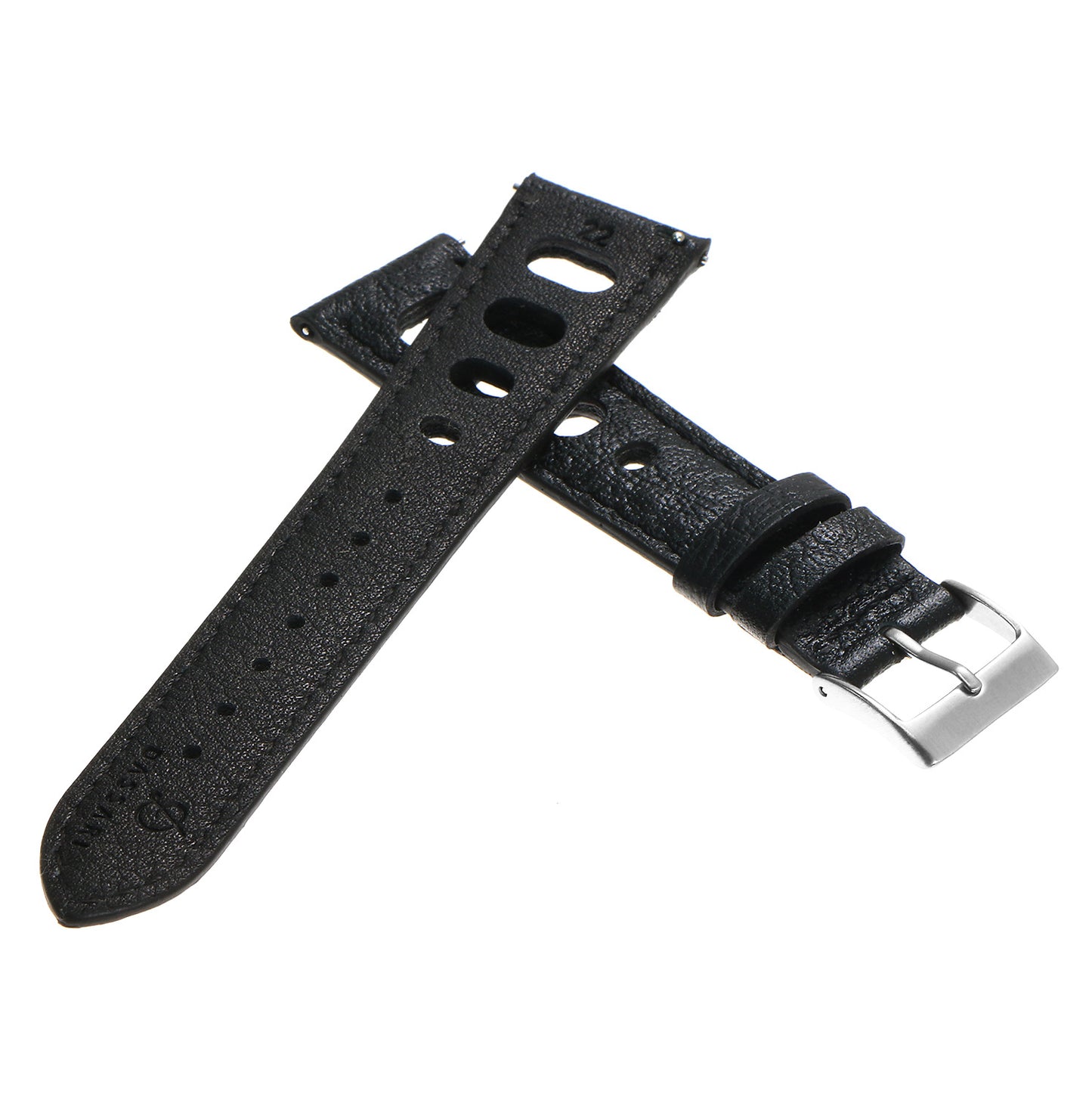 DASSARI Vintage Leather Rally Strap for Fitbit Charge 4 & Charge 3