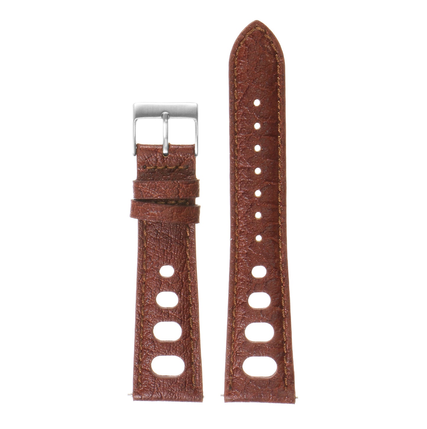 DASSARI Vintage Leather Pilot Watch Band w/ Silver Rivets for Apple Watch