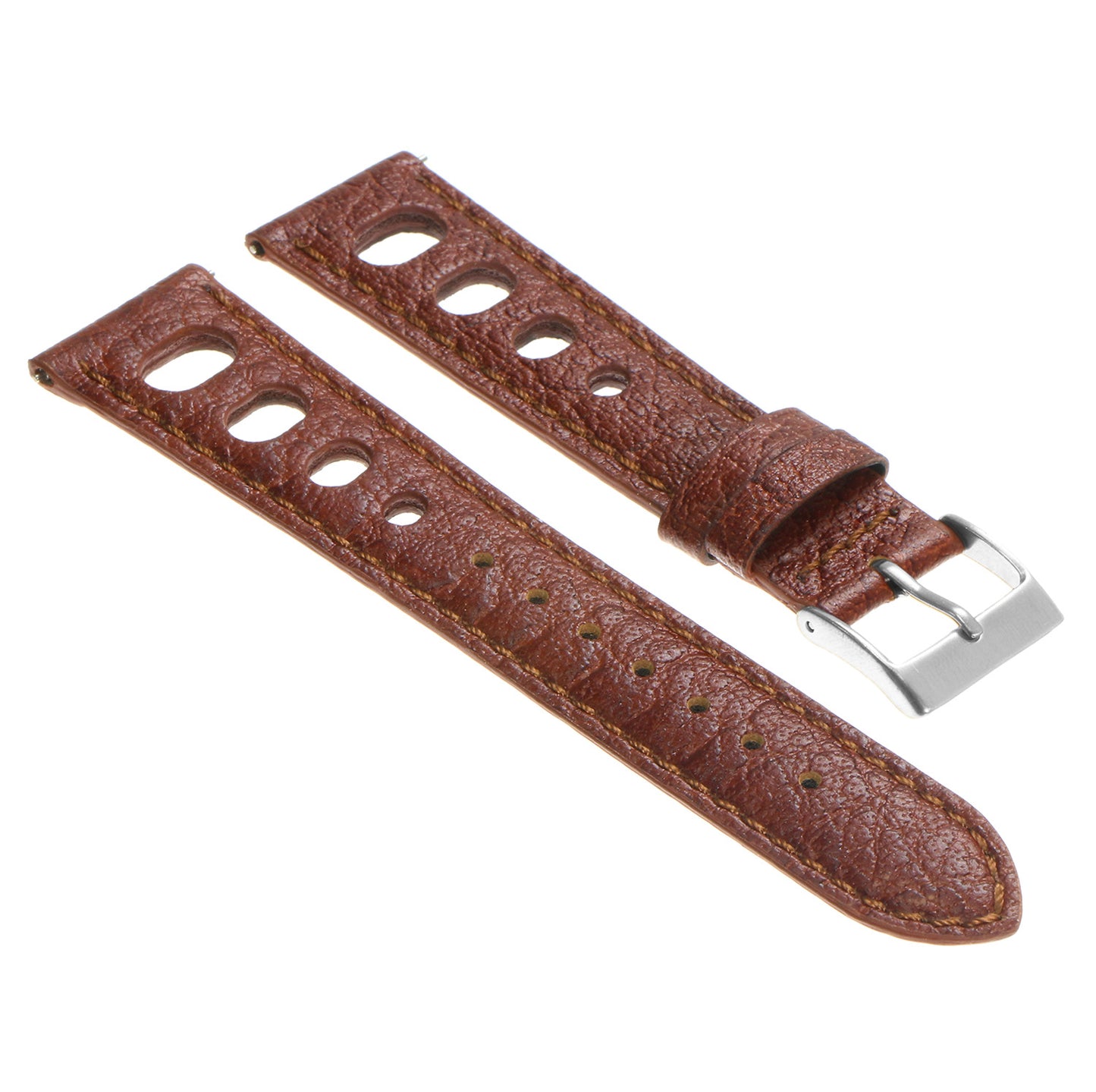 DASSARI Vintage Leather Rally Strap for Fitbit Charge 4 & Charge 3