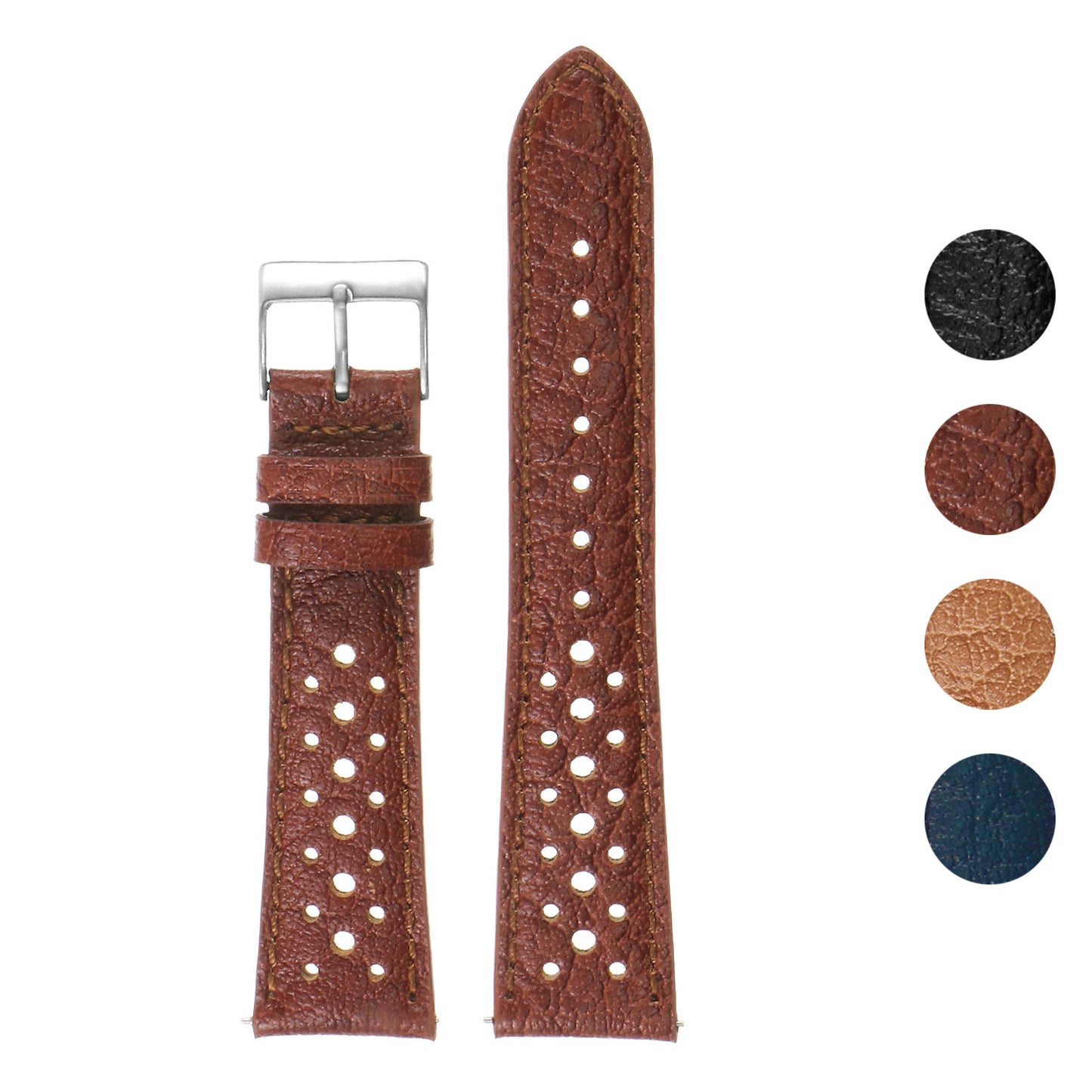 DASSARI Perforated Leather Rally Strap for OnePlus Watch