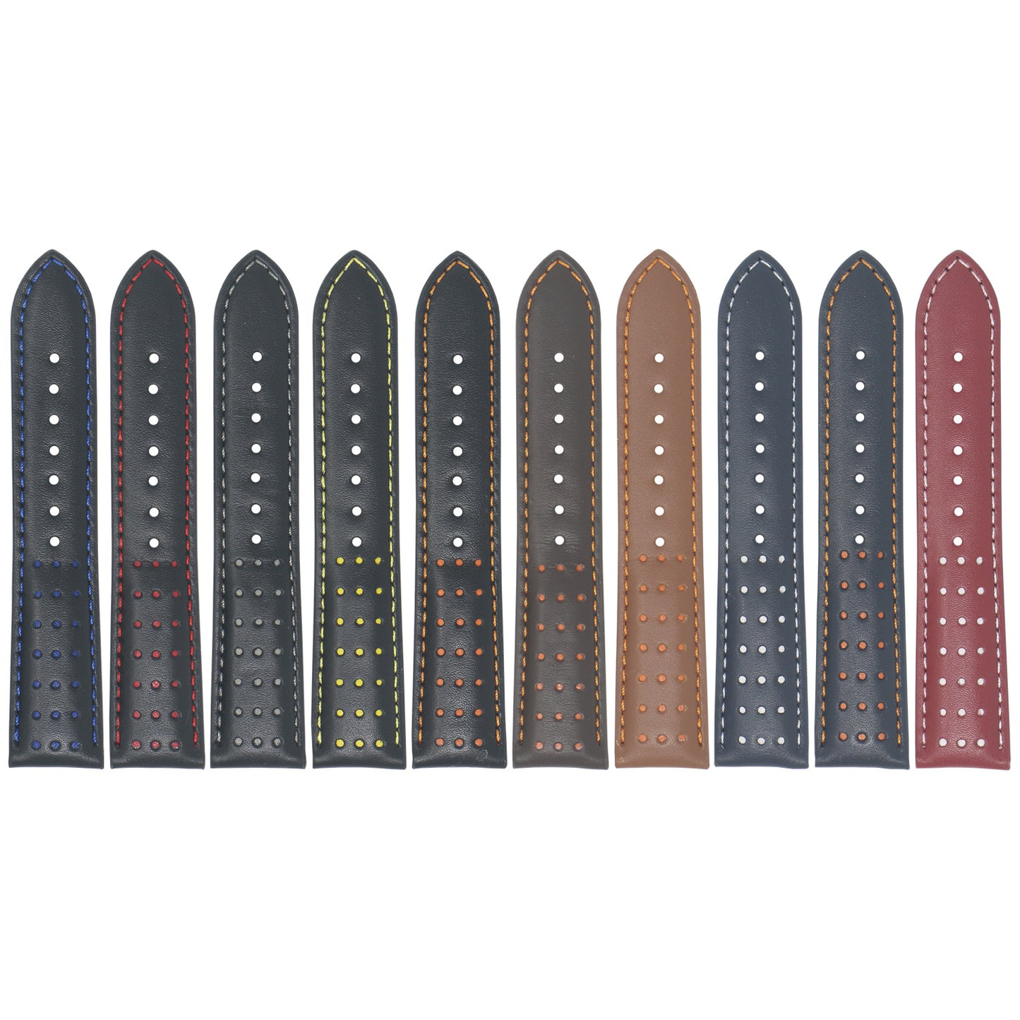 DASSARI Perforated Leather Racing Strap for Fitbit Charge 4 & Charge 3
