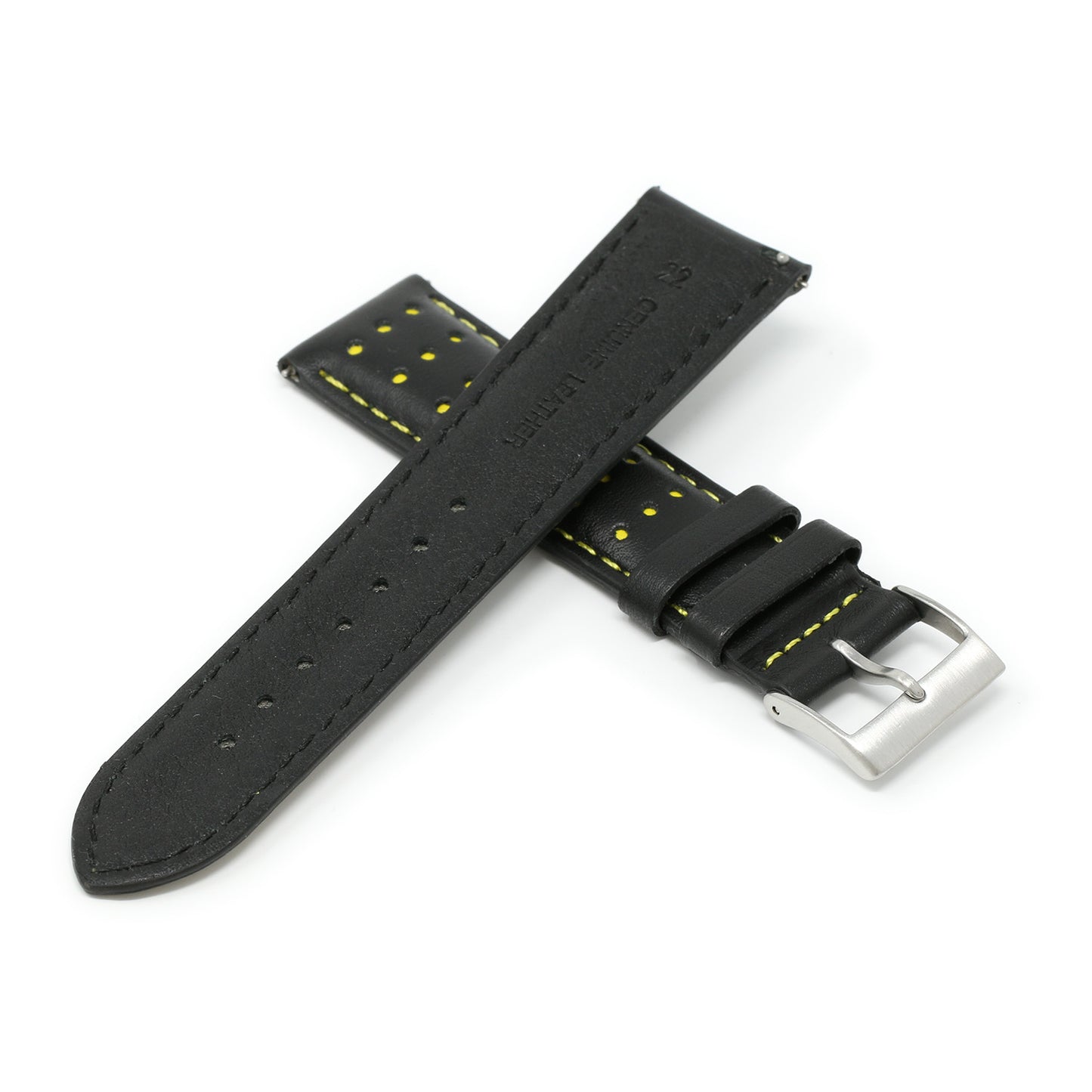 DASSARI Perforated Leather Racing Strap for Apple Watch