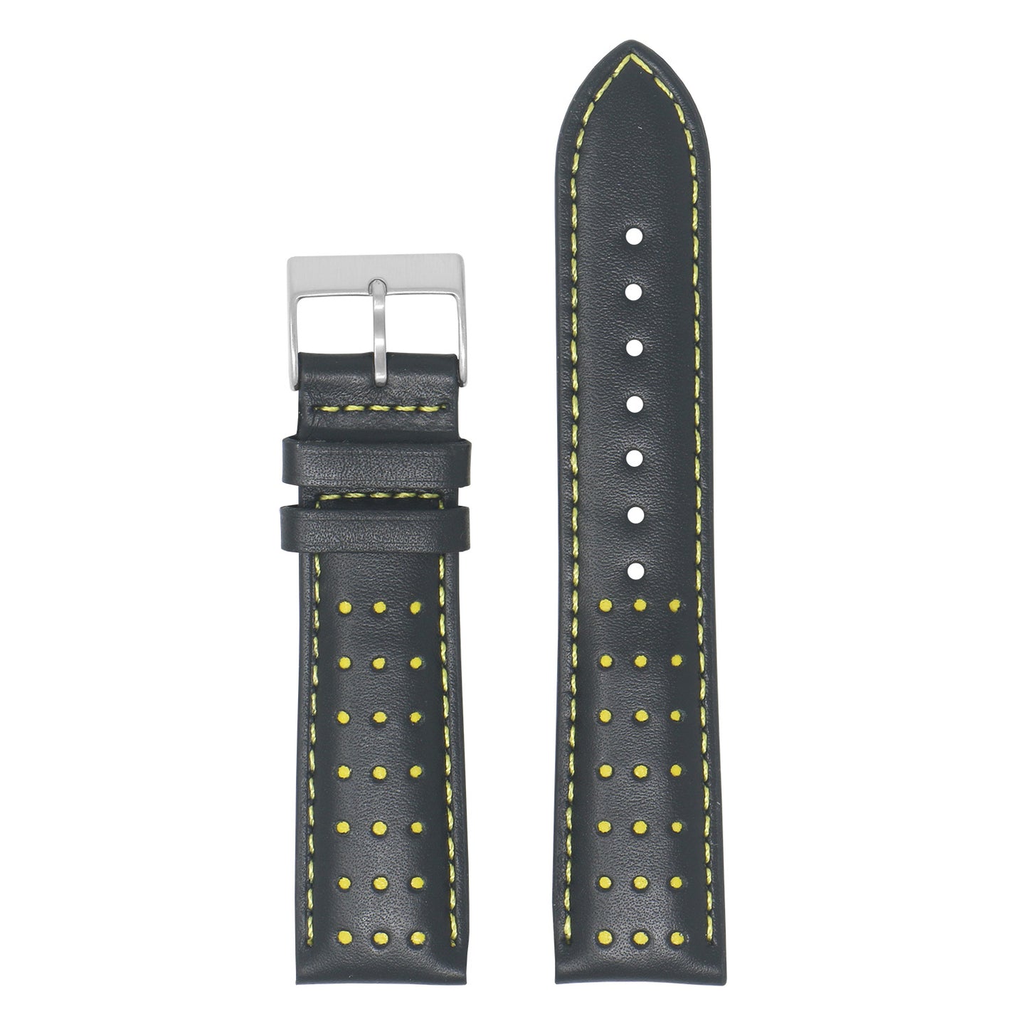 DASSARI Perforated Leather Racing Strap for Fitbit Versa 3