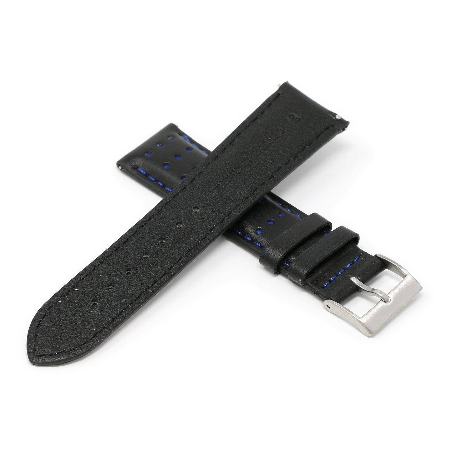 DASSARI Perforated Leather Racing Strap for Fitbit Versa 3