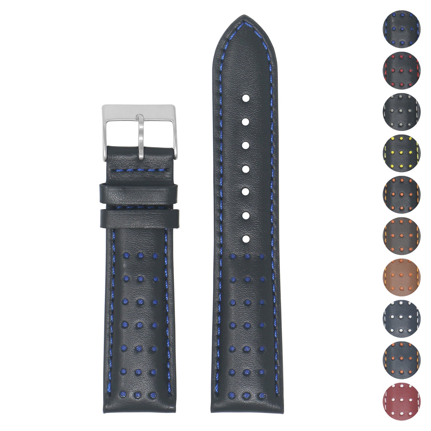 DASSARI Perforated Leather Racing Strap for Garmin Venu