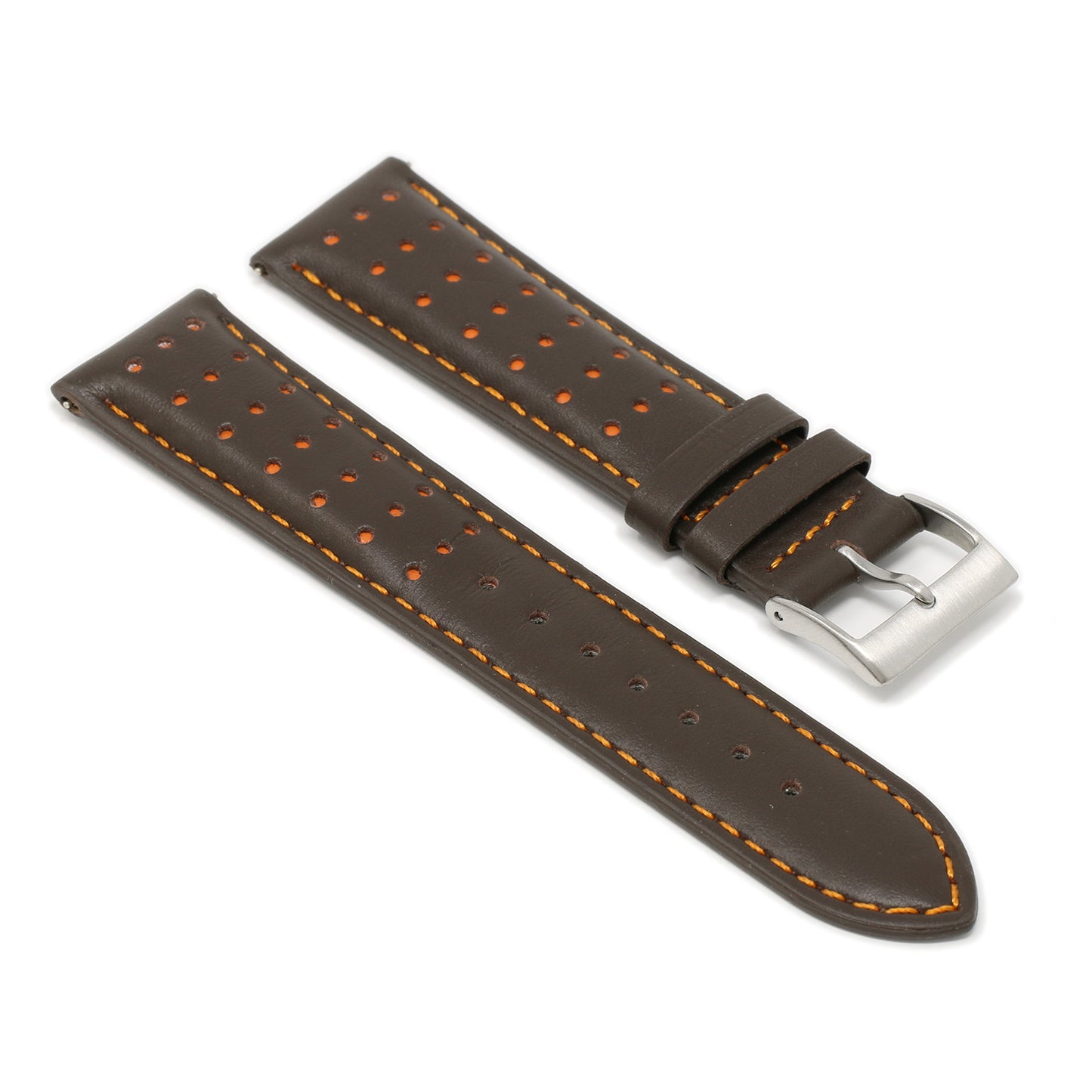 DASSARI Perforated Leather Racing Strap for Fitbit Versa 3