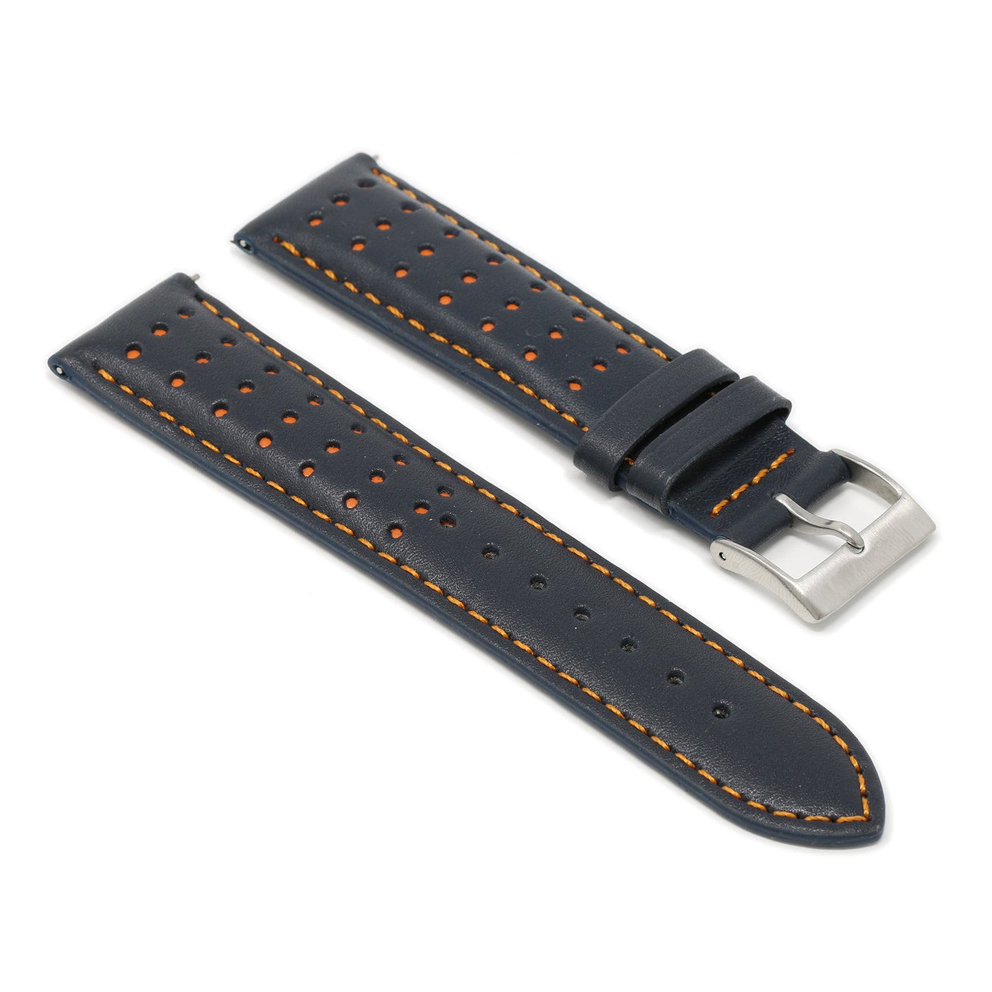 DASSARI Perforated Leather Racing Strap for Apple Watch