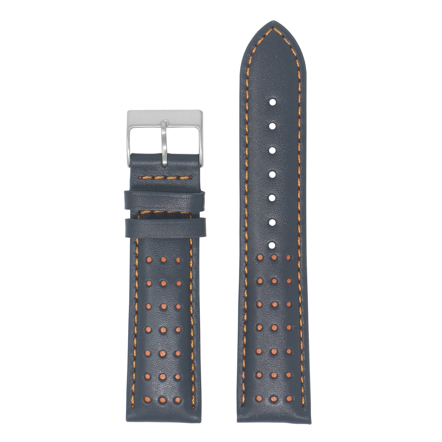 DASSARI Perforated Leather Racing Strap for Fitbit Versa 3