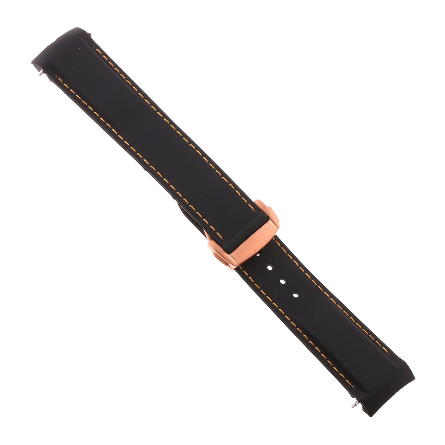 Rubber Strap w/ Rose Gold Clasp for Omega Speedmaster