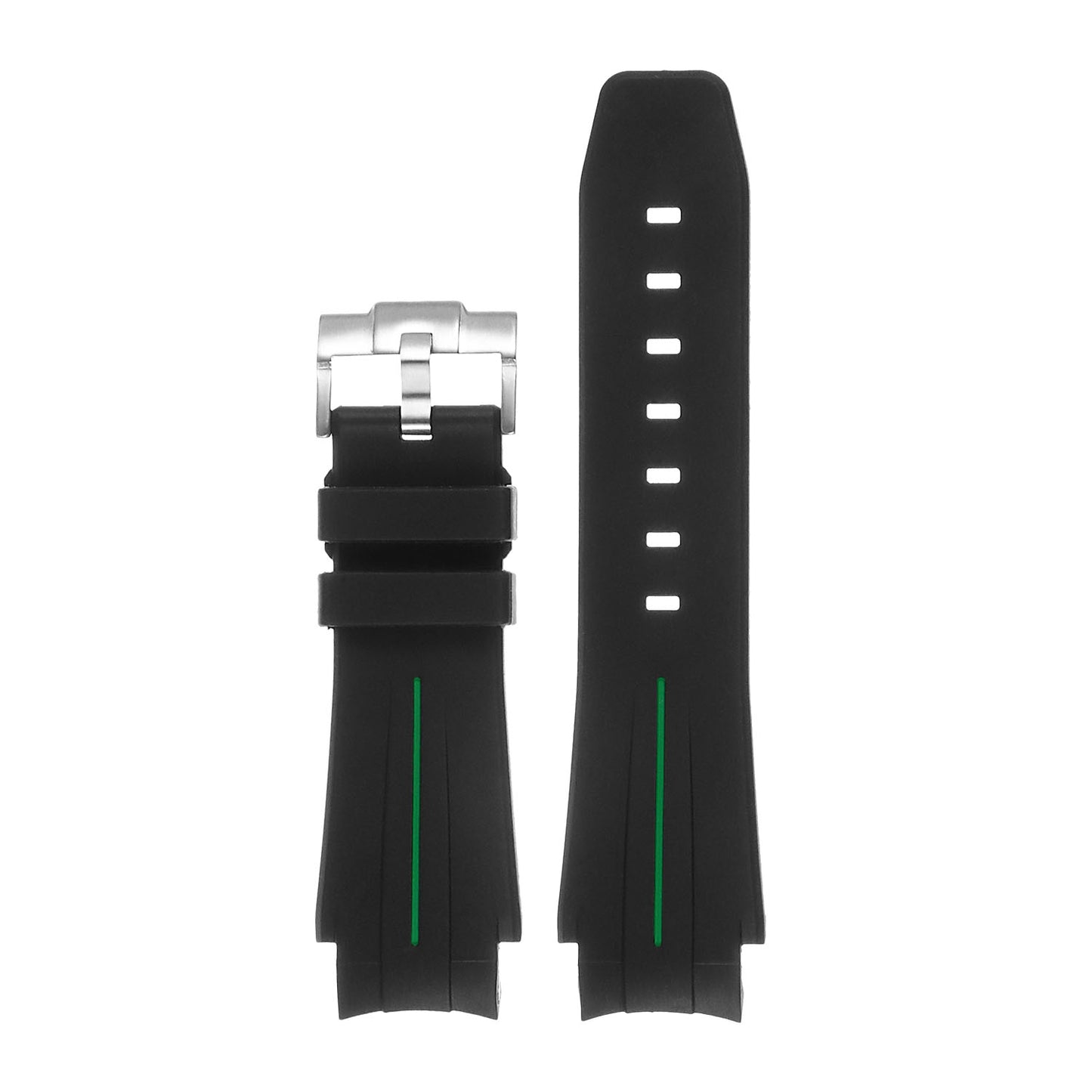 Rubber Rally Strap with Rose Gold Buckle for Garmin Vivoactive 4S & Vivomove 3S