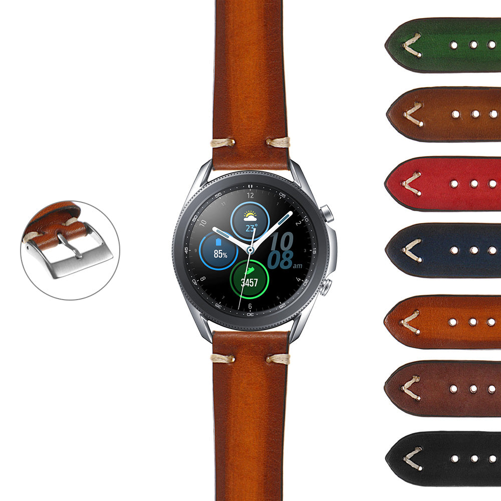 Hand-Stitched Vintage Faded Leather Strap for Garmin Venu