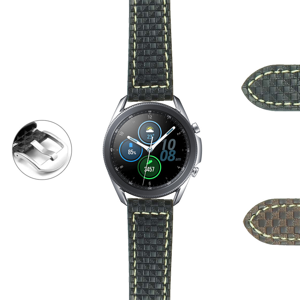 DASSARI Azure Carbon Fiber Leather Strap for Garmin Venu