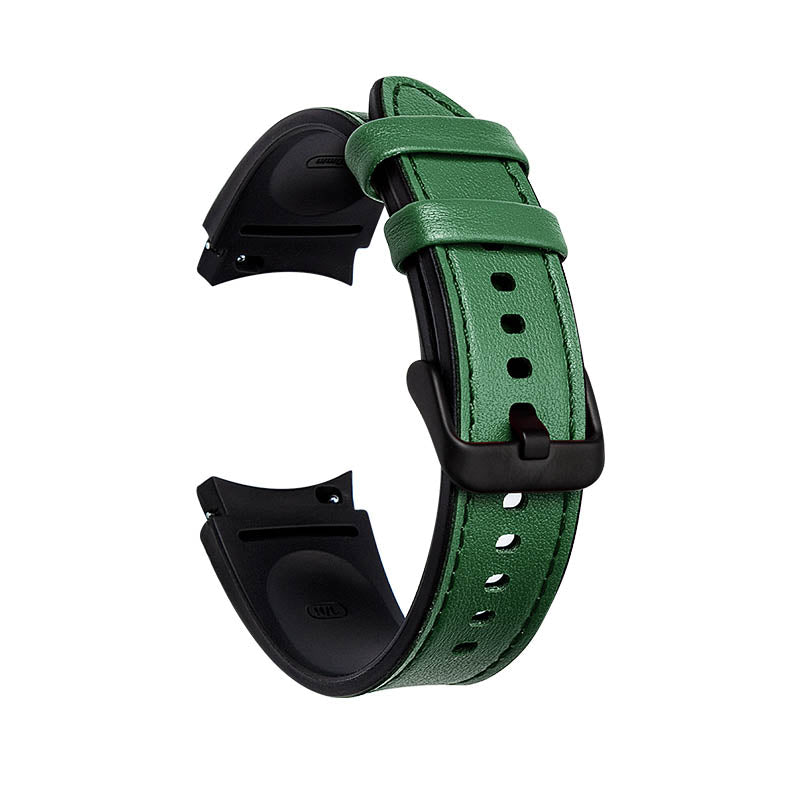 Leather & Silicone Hybrid Strap for Samsung Galaxy Watch 4