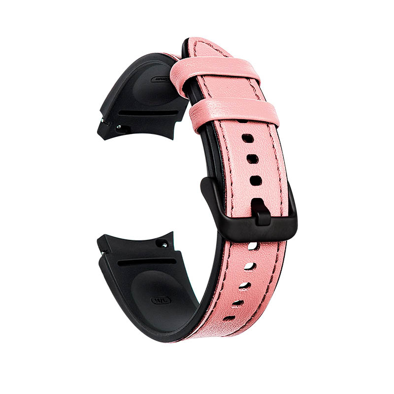 Leather & Silicone Hybrid Strap for Samsung Galaxy Watch 4
