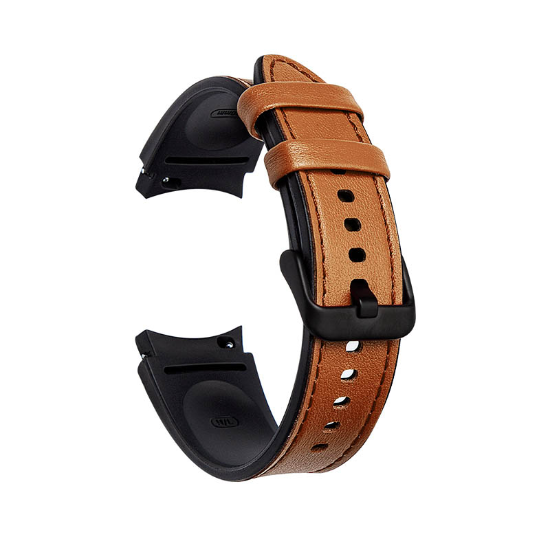 Leather & Silicone Hybrid Strap for Samsung Galaxy Watch 4
