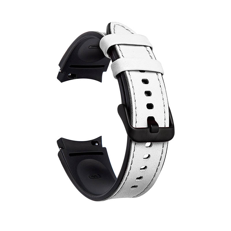 Leather & Silicone Hybrid Strap for Samsung Galaxy Watch 4