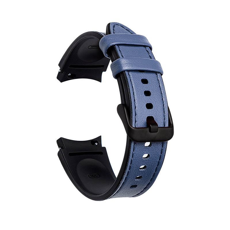 Leather & Silicone Hybrid Strap for Samsung Galaxy Watch 4