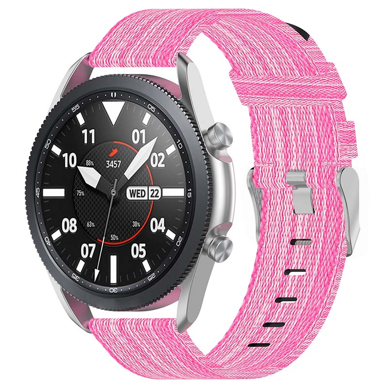 Canvas Strap with Polished Silver Buckle for Fossil Gen 5E & Gen 4