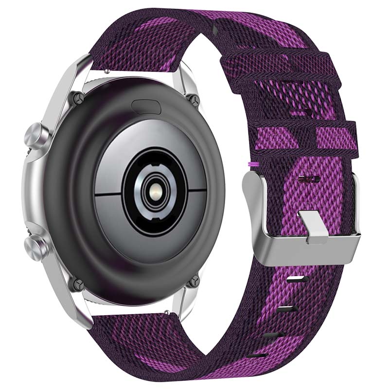 Canvas Strap with Polished Silver Buckle for Fossil Gen 5E & Gen 4