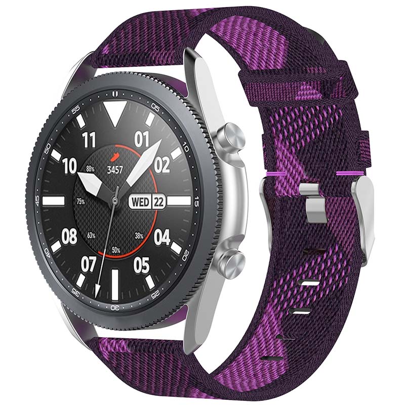 Canvas Strap with Polished Silver Buckle for Fossil Gen 5E & Gen 4