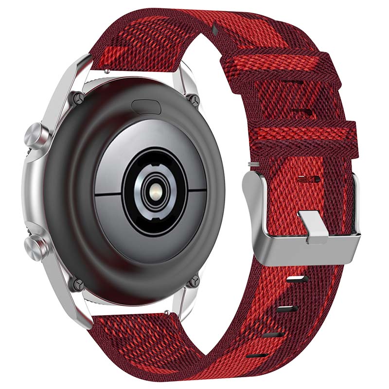 Canvas Strap with Polished Silver Buckle for Fossil Gen 5E & Gen 4