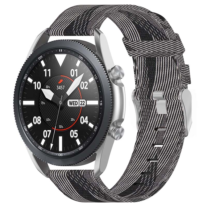 Canvas Strap with Polished Silver Buckle for Fossil Gen 5E & Gen 4