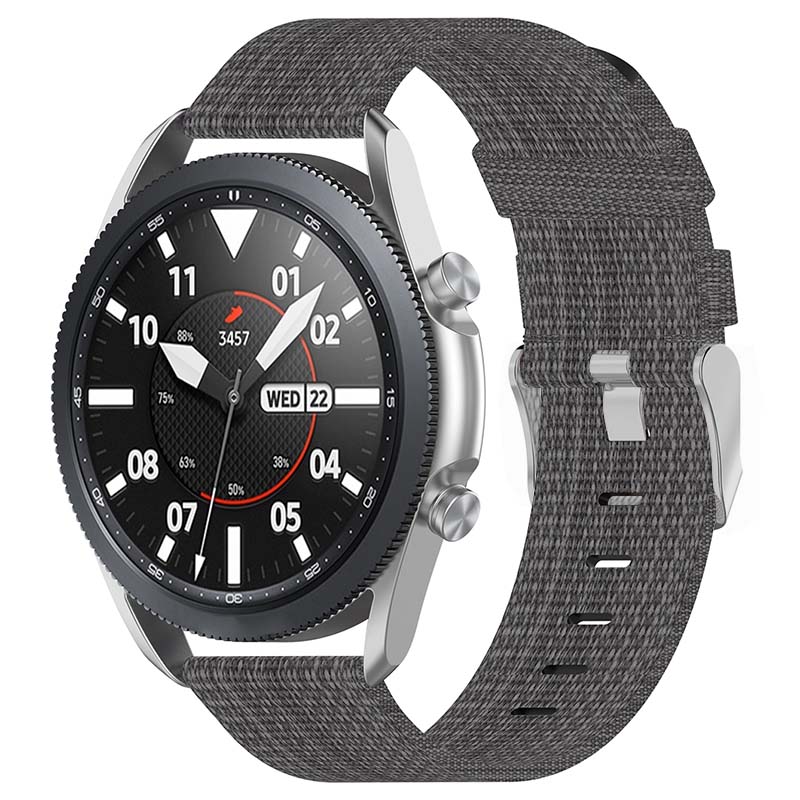 Canvas Strap with Polished Silver Buckle for Fossil Gen 5E & Gen 4