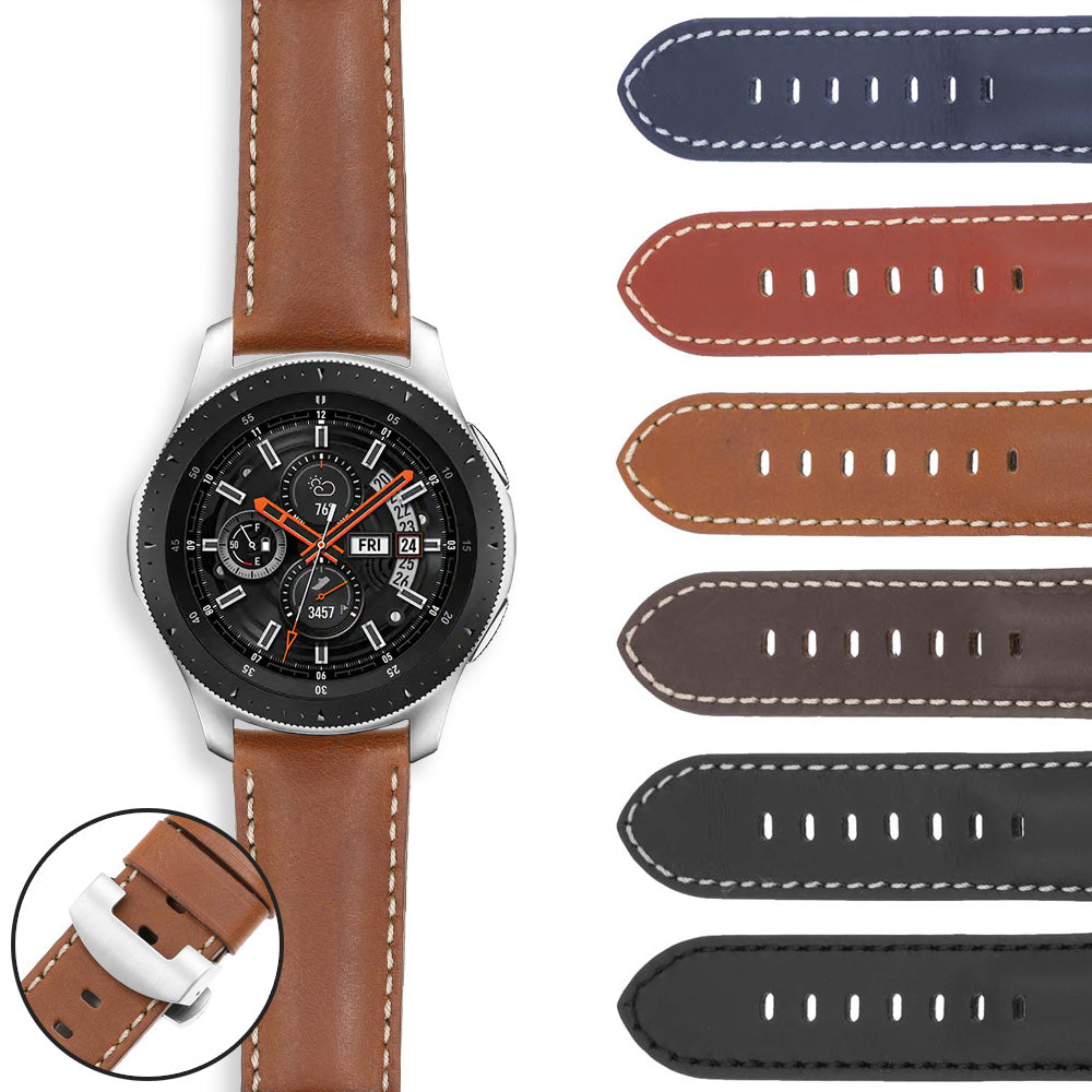 DASSARI Smooth Leather Strap for Garmin Vivoactive 4