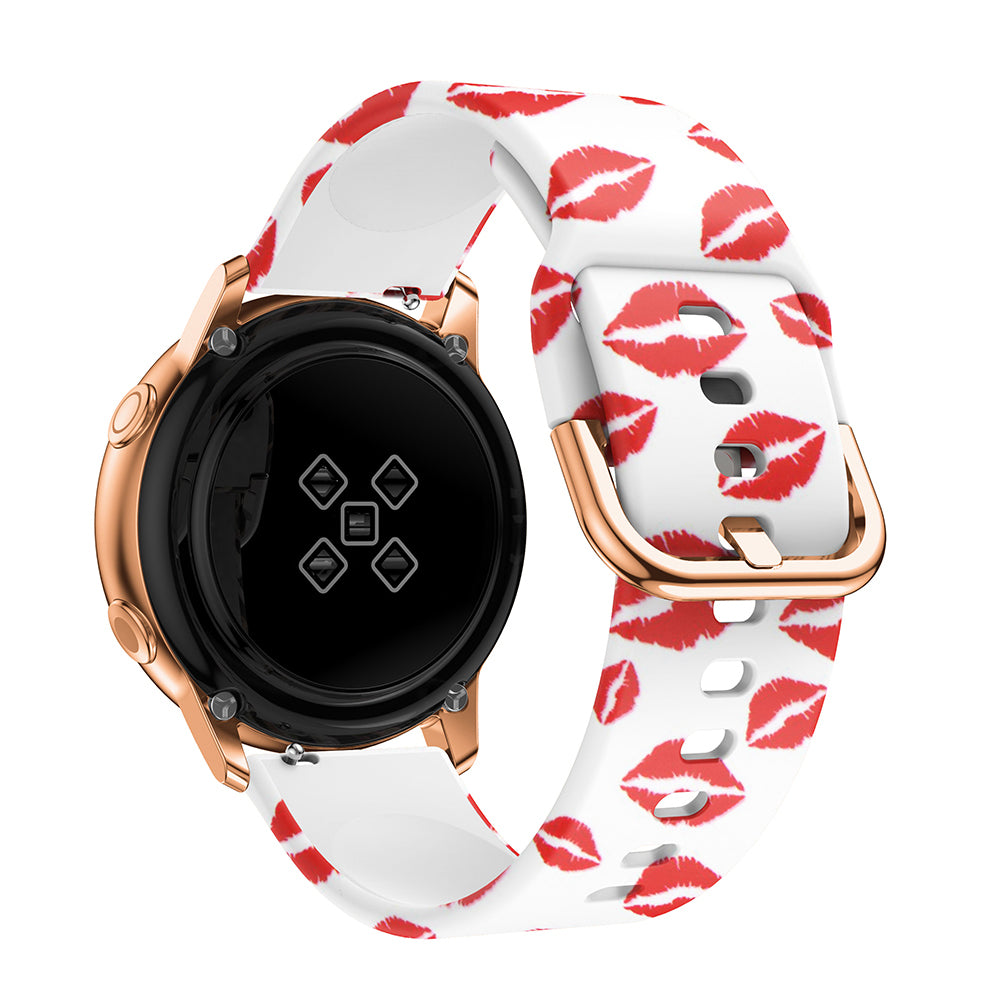 Rubber Patterned Strap for Samsung Galaxy Watch Active2 / Gear Sport / Gear S2 Classic