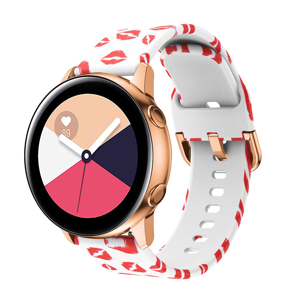 Rubber Patterned Strap for Samsung Galaxy Watch Active2 / Gear Sport / Gear S2 Classic