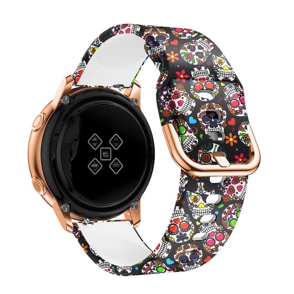 Rubber Patterned Strap for Samsung Galaxy Watch Active2 / Gear Sport / Gear S2 Classic