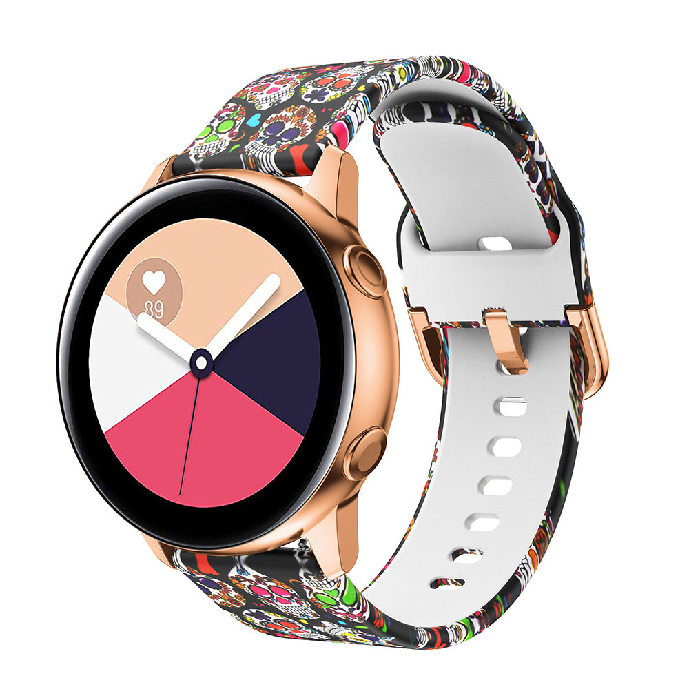 Rubber Patterned Strap for Samsung Galaxy Watch Active2 / Gear Sport / Gear S2 Classic