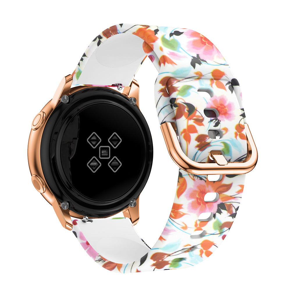 Rubber Patterned Strap for Samsung Galaxy Watch Active2 / Gear Sport / Gear S2 Classic