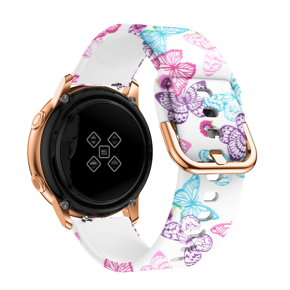 Rubber Patterned Strap for Samsung Galaxy Watch Active2 / Gear Sport / Gear S2 Classic